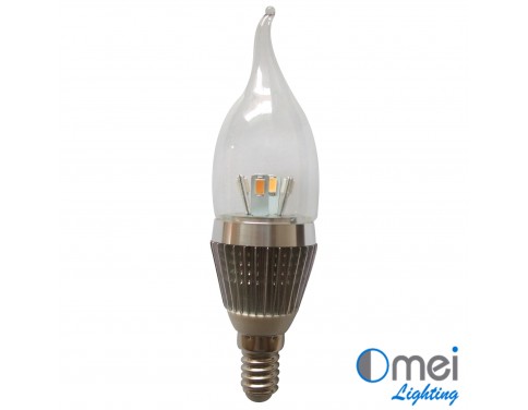 10piece LED E14 candle globe 3w halogen light Bulb CE RoHS Bent Tip